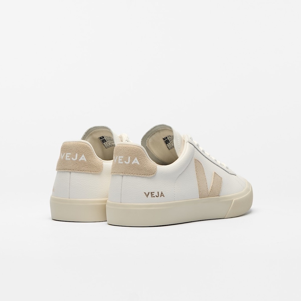 VEJA CAMPO LEATHER EXTRA WHITE ALMOND SNEAKERS 42.5 EU 11.5 - Picture 4 of 11